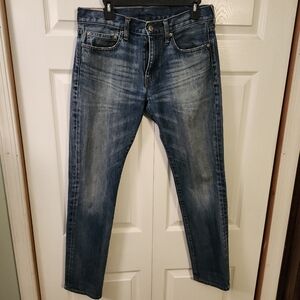 J Crew C9071 484 Kaihara Denim Distressed Slim Fit Mens Size W32L32 (30.5" I)